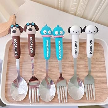 Amazon｜グルミット ハンギョドン ポチャッコ カトラリーセット